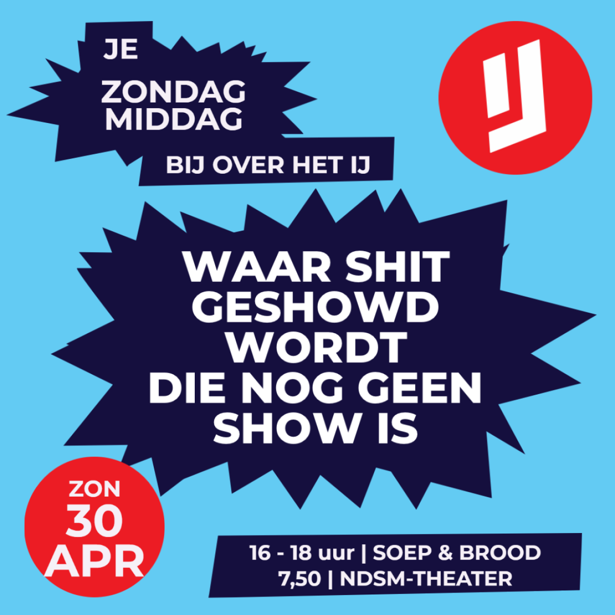 Je ZONDAGMIDDAG bij Over het IJ...: 2023-04-30 16:00:00